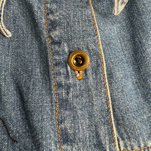 Mickey Mouse women’s collared long sleeve denim button down. - Picture 7 of 11